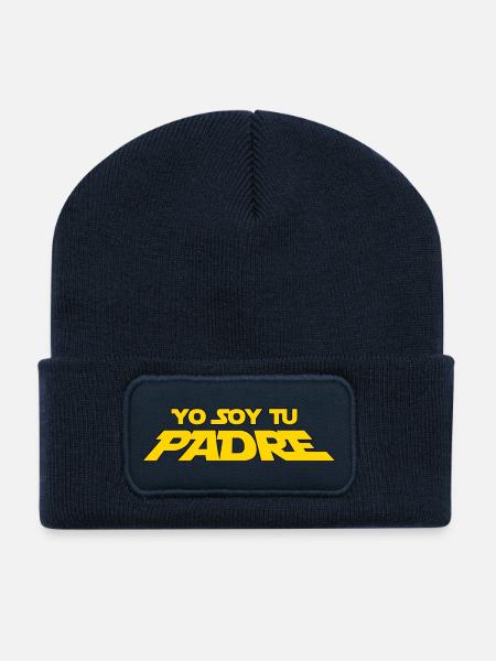 Je suis ton père - Beanie recyclé à patch - bleu marine