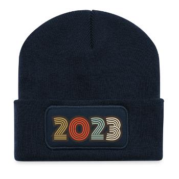 2023 Retro Vintage - Recycled Patch Beanie - french navy - Front