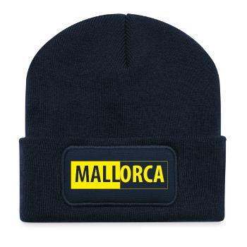 MALLorca im Kasten (gelb) - Recycelte Patch Beanie - French Navy - Vorne