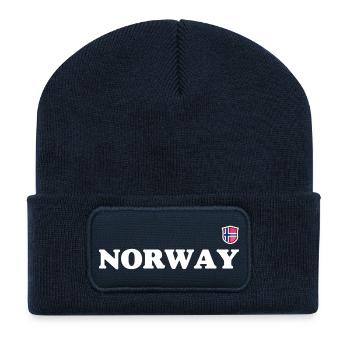 Norway Bold Flagcrest Graphic - Recycled Patch Beanie - french navy - Front