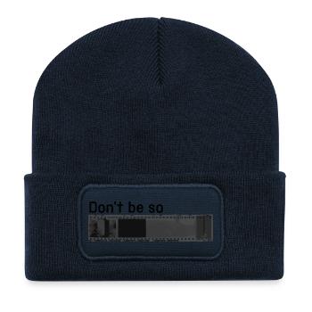 don't be so negative - Recycled Patch Beanie - french navy - Front