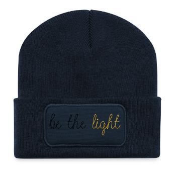 Be The Light! - Recycelte Patch Beanie - French Navy - Vorne