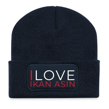 INDONET I Love Ikan Asin - Recycled Patch Beanie - french navy - Front