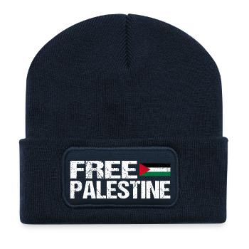 Free palestine - Recycelte Patch Beanie - French Navy - Vorne