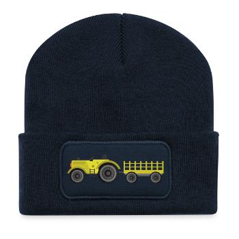 Farm tractor - Recycled Patch Beanie - french navy - Front
