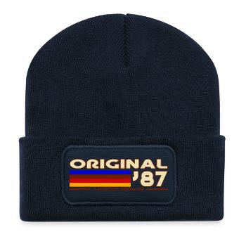 Original 87 Retro Stripes - Recycled Patch Beanie - french navy - Front