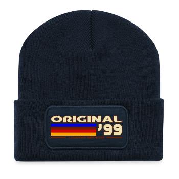 Original 99 Neon Stripes Retro - Recycelte Patch Beanie - French Navy - Vorne