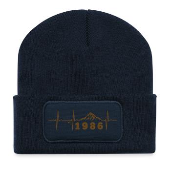 Animal Fun 40 Ans Quarantaine Cadeau Fête 1986 - Beanie recyclé à patch - bleu marine - Devant