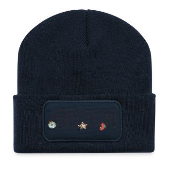 Anna Weihnachten  - Recycelte Patch Beanie - French Navy - Vorne
