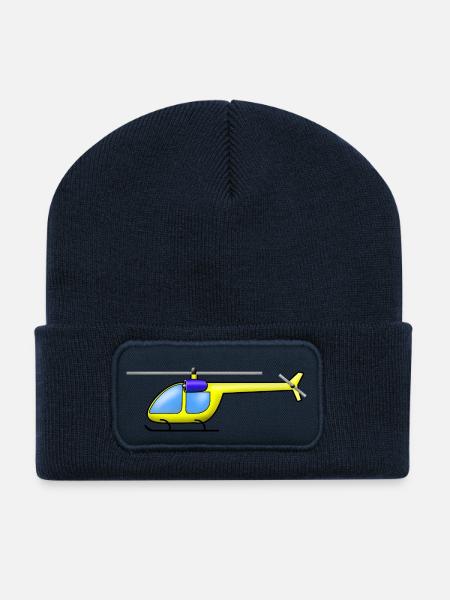 Hubschrauber gelb - Recycelte Patch Beanie - French Navy