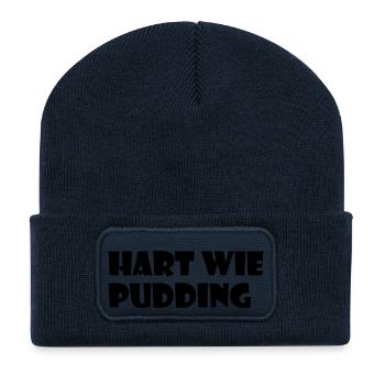 Hart wie Pudding - Recycelte Patch Beanie - French Navy - Vorne