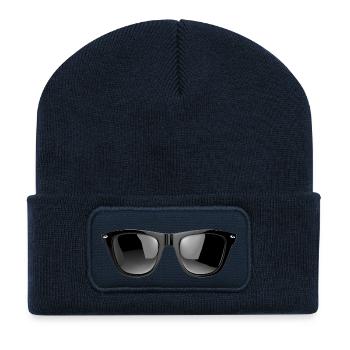 Lunettes de soleil - Beanie recyclé à patch - bleu marine - Devant