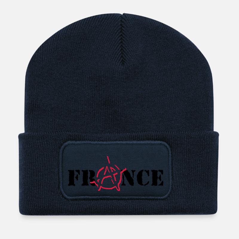 Anarchie Frankreich - Recycelte Patch Beanie - French Navy