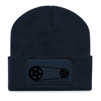 Keilriemen / Zahnriemen - Recycelte Patch Beanie - French Navy - Vorne