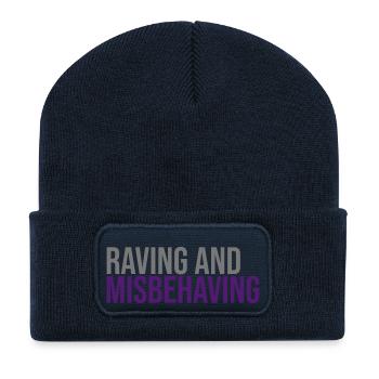Raving & Misbehaving - Recycled Patch Beanie - french navy - Front
