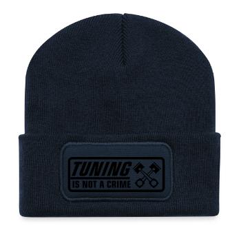 tuning_is_not_a_crime_f1 - Beanie recyclé à patch - bleu marine - Devant