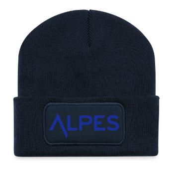 alpes - Beanie recyclé à patch - bleu marine - Devant
