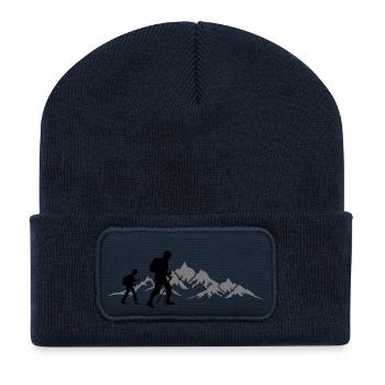 Sport - Berge Wanderer - Recycelte Patch Beanie - French Navy - Vorne