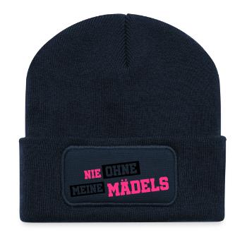 nie ohne meine maedels - Recycelte Patch Beanie - French Navy - Vorne