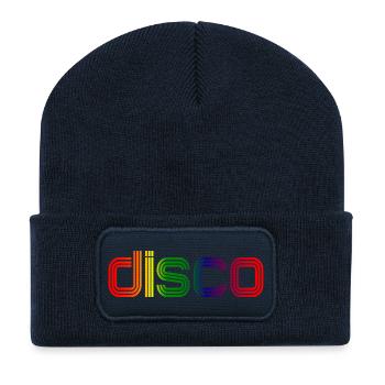 Disco Spectrum Neon Retro - Recycled Patch Beanie - french navy - Front