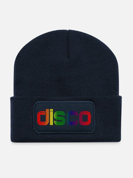 Disco Spectrum Neon Retro - Recycled Patch Beanie - french navy