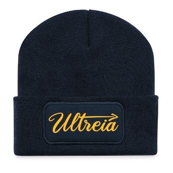 Ultreia | Pfeil | Camino de Santiago | Jakobsweg - Recycelte Patch Beanie - French Navy - Vorne
