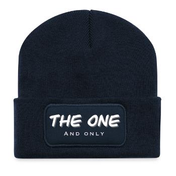 Exklusiver Single-Star Design - Recycelte Patch Beanie - French Navy - Vorne