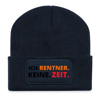 Rentner Funshirt - Rentner Sprüche – Ruhestand - Recycelte Patch Beanie - French Navy - Vorne