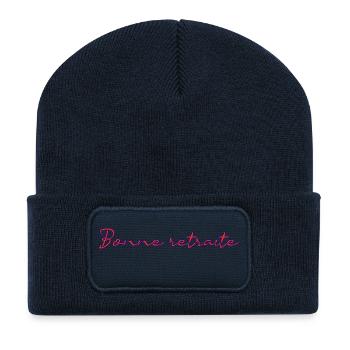 RETRAITE. RETRAITE. RETRAITEE. RETRAITE - Beanie recyclé à patch - bleu marine - Devant