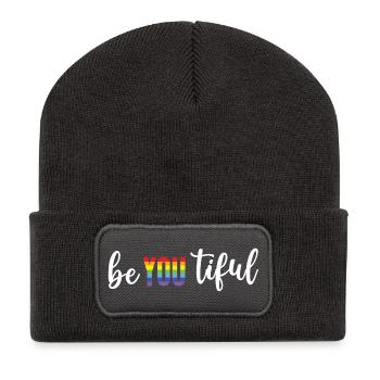 Mois de la fierté LGBT - BeYOUTiful - Beanie recyclé à patch - charbon - Devant