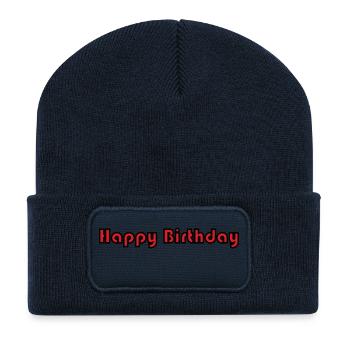 ALLES GUTE ZUM GEBURTSTAG. ALLES GUTE ZUM GEBURTSTAG. JAHRESTAG. - Recycelte Patch Beanie - French Navy - Vorne