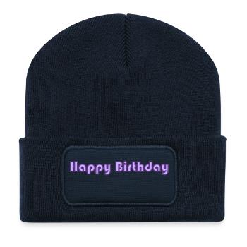 ALLES GUTE ZUM GEBURTSTAG. ALLES GUTE ZUM GEBURTSTAG. JAHRESTAG. - Recycelte Patch Beanie - French Navy - Vorne