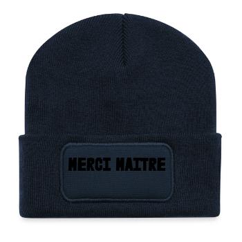MASTER. THANK YOU. THANK YOU, MASTER. MASTER. MASTER GIFT - Recycled Patch Beanie - french navy - Front