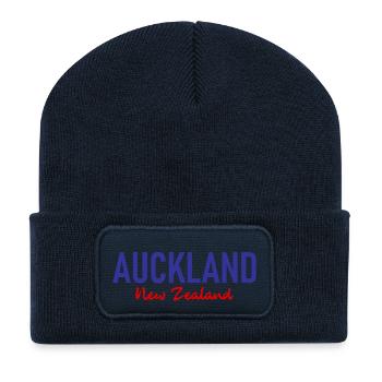 Auckland - New Zealand- Aotearoa - Maori - Kiwi - Recycled Patch Beanie - french navy - Front