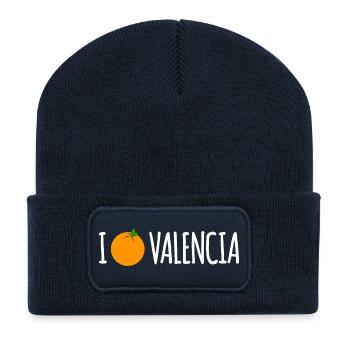 I Love Valencia - Recycled Patch Beanie - french navy - Front
