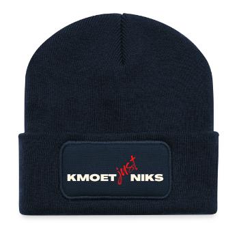 Kmoet just nothing, Dialecte anversois Chemises - Beanie recyclé à patch - bleu marine - Devant