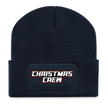 Équipage de Noël Weihnachten - Beanie recyclé à patch - bleu marine - Devant