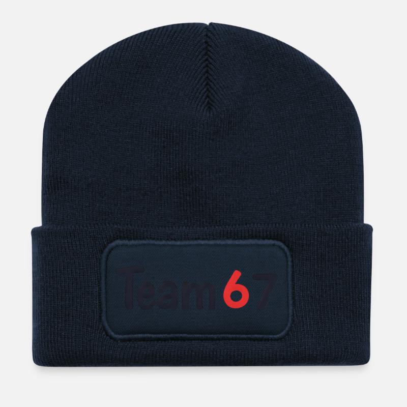 Team 6 7 – Collective Text Design - Recycled Patch Beanie - french navy
