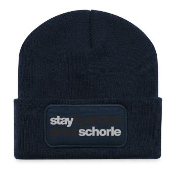 Restez hydraté - buvez du spritzer - Beanie recyclé à patch - bleu marine - Devant