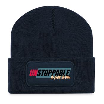 Unaufhaltsam ohne Grenzen - Recycelte Patch Beanie - French Navy - Vorne