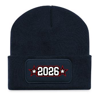 2026 year - Recycled Patch Beanie - french navy - Front