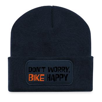Motorrad - Recycelte Patch Beanie - French Navy - Vorne