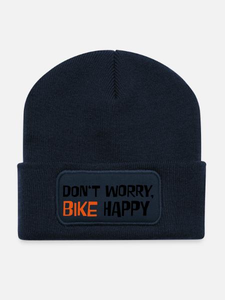 Motorrad - Recycelte Patch Beanie - French Navy