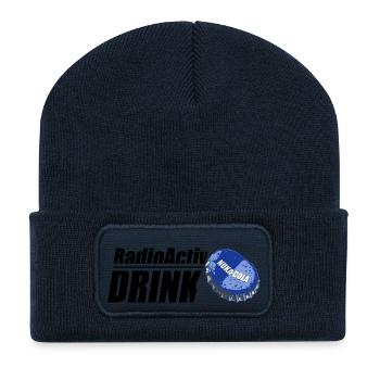 RadioActiv Drink - Beanie recyclé à patch - bleu marine - Devant