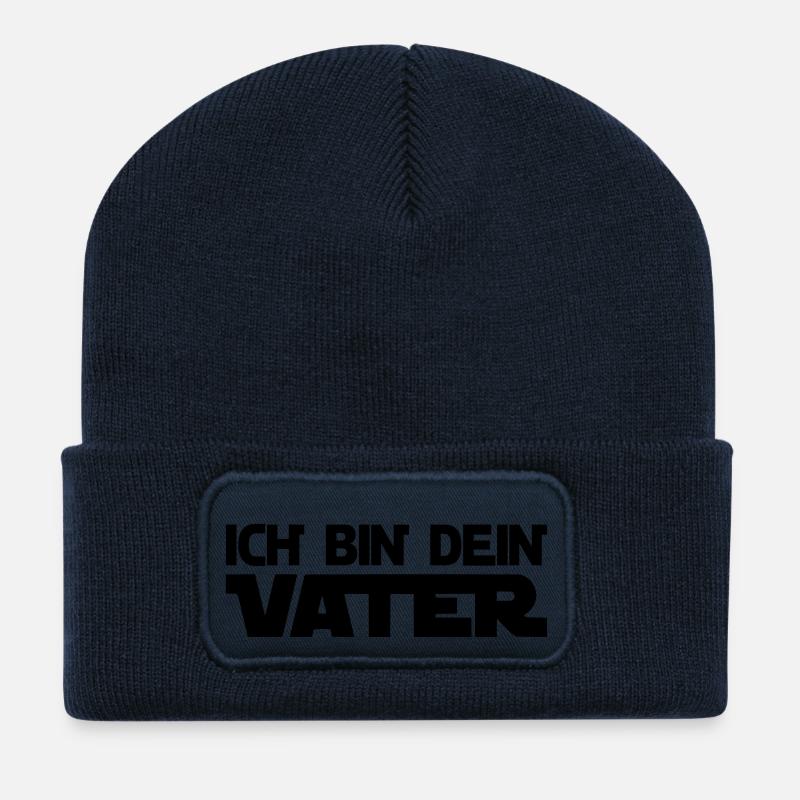 ICH BIN DEIN VATER - Recycelte Patch Beanie - French Navy