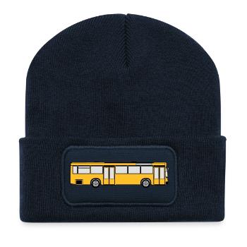 Busfahrer Bus Omnibus Kraftfahrer Schulbus (25) - Recycelte Patch Beanie - French Navy - Vorne