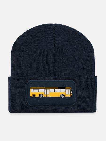 Busfahrer Bus Omnibus Kraftfahrer Schulbus (25) - Recycelte Patch Beanie - French Navy