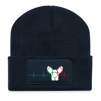 Moto Guzzi Heartbeat Italia - Recycelte Patch Beanie - French Navy - Vorne