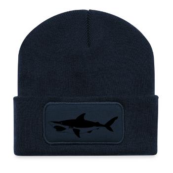 shark - Recycled Patch Beanie - french navy - Front