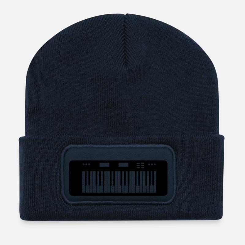 keyboard - Recycelte Patch Beanie - French Navy